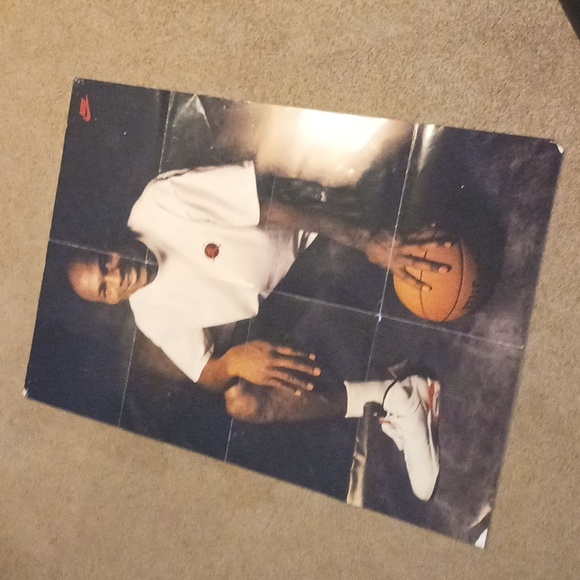 Large Vintage Nike 1991 Michael Jordan Air Jordan Flight Club Poster - Picture 1 of 8
